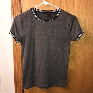 Slightly worn dark grey T-shirt